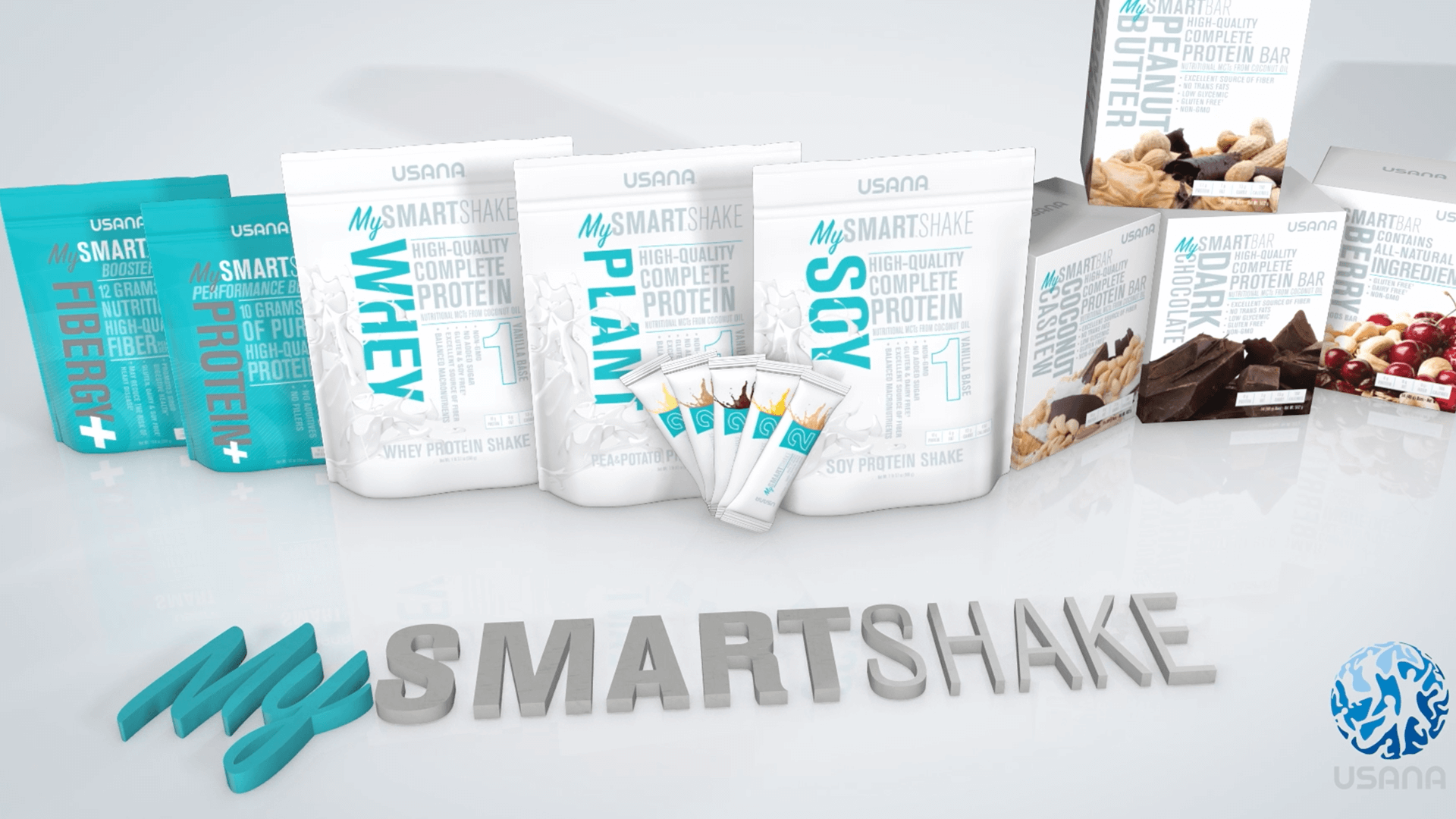 a group of packages of protein powder